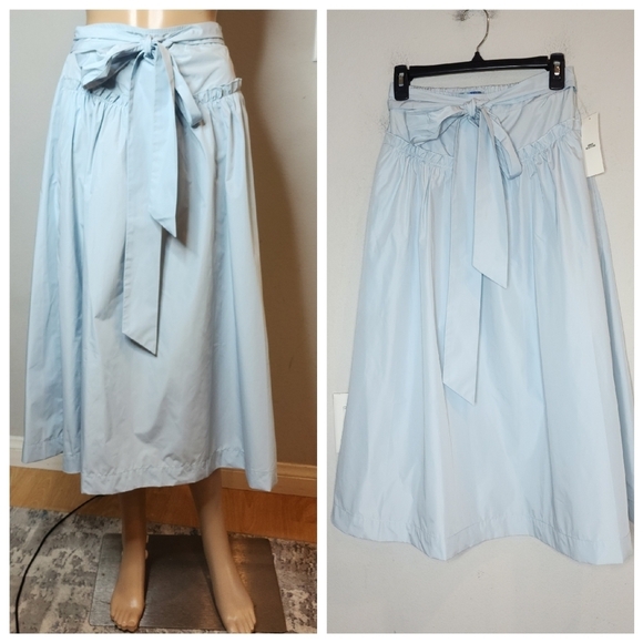 Urban Outfitters Dresses & Skirts - NWT Urban Outfitters Blue Midi Maxi Skirt Stretch Tie Waist Pockets Size Small